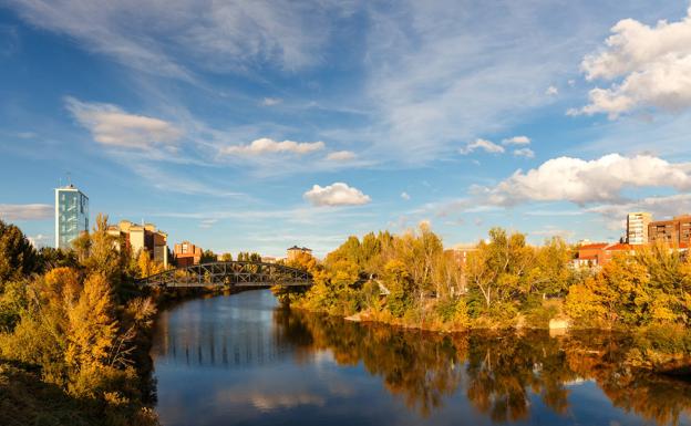 El río Pisuerga, arteria esencial de la capital vallisoletana.