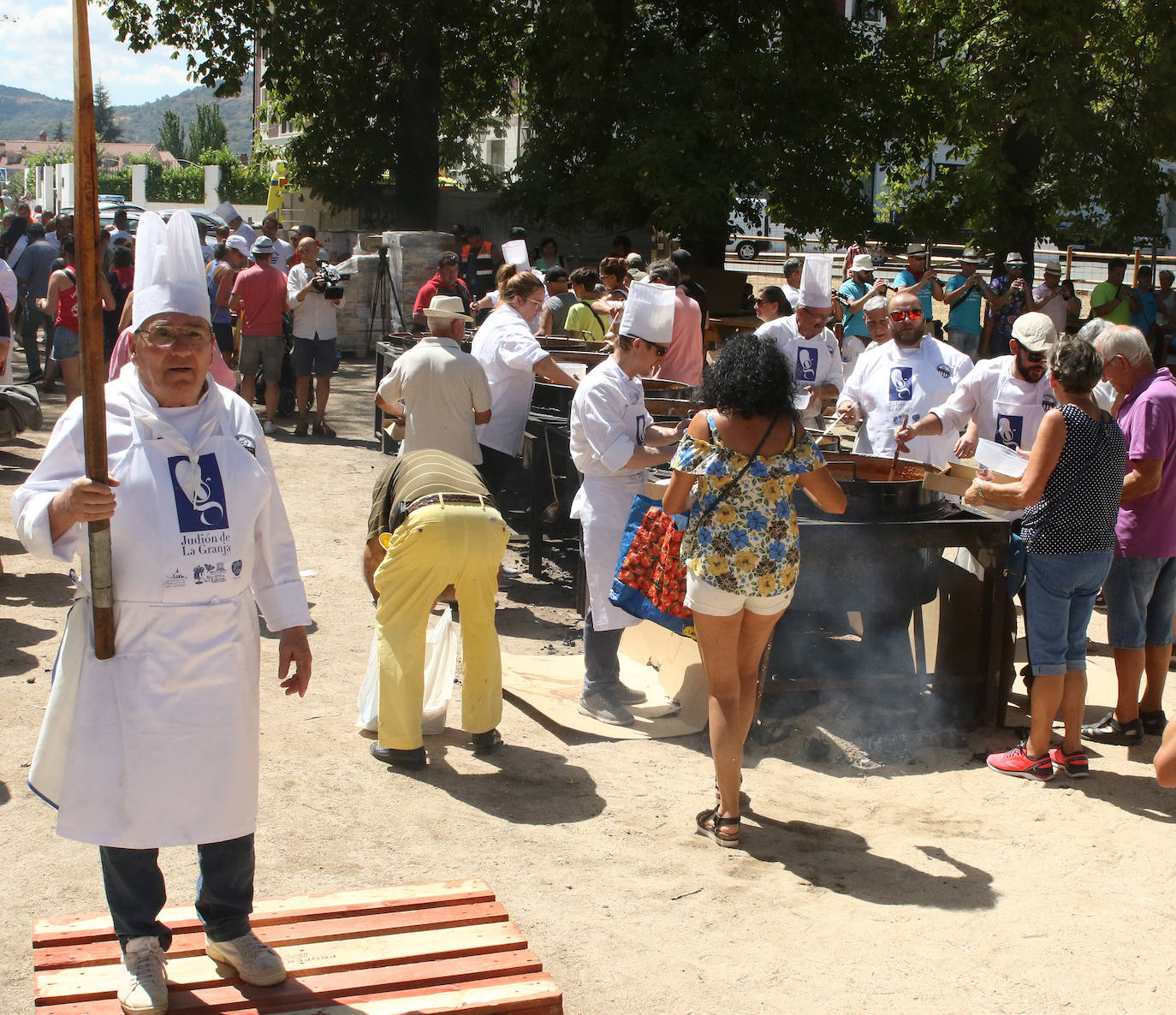 Tradicional judiada en las fiestas de La Granja de San Ildefonso. 