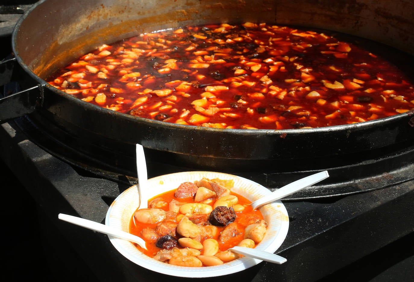 Tradicional judiada en las fiestas de La Granja de San Ildefonso. 