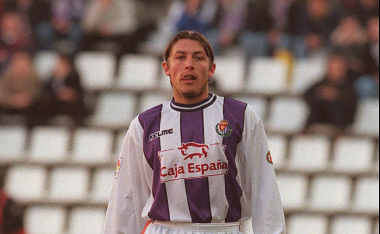 Gabriel Heinze, en un partido con el Real Valladolid en el año 2000