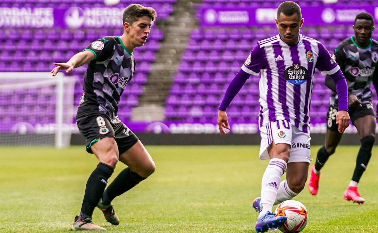 Moha, durante un partido del Promesas en Zorrilla. 