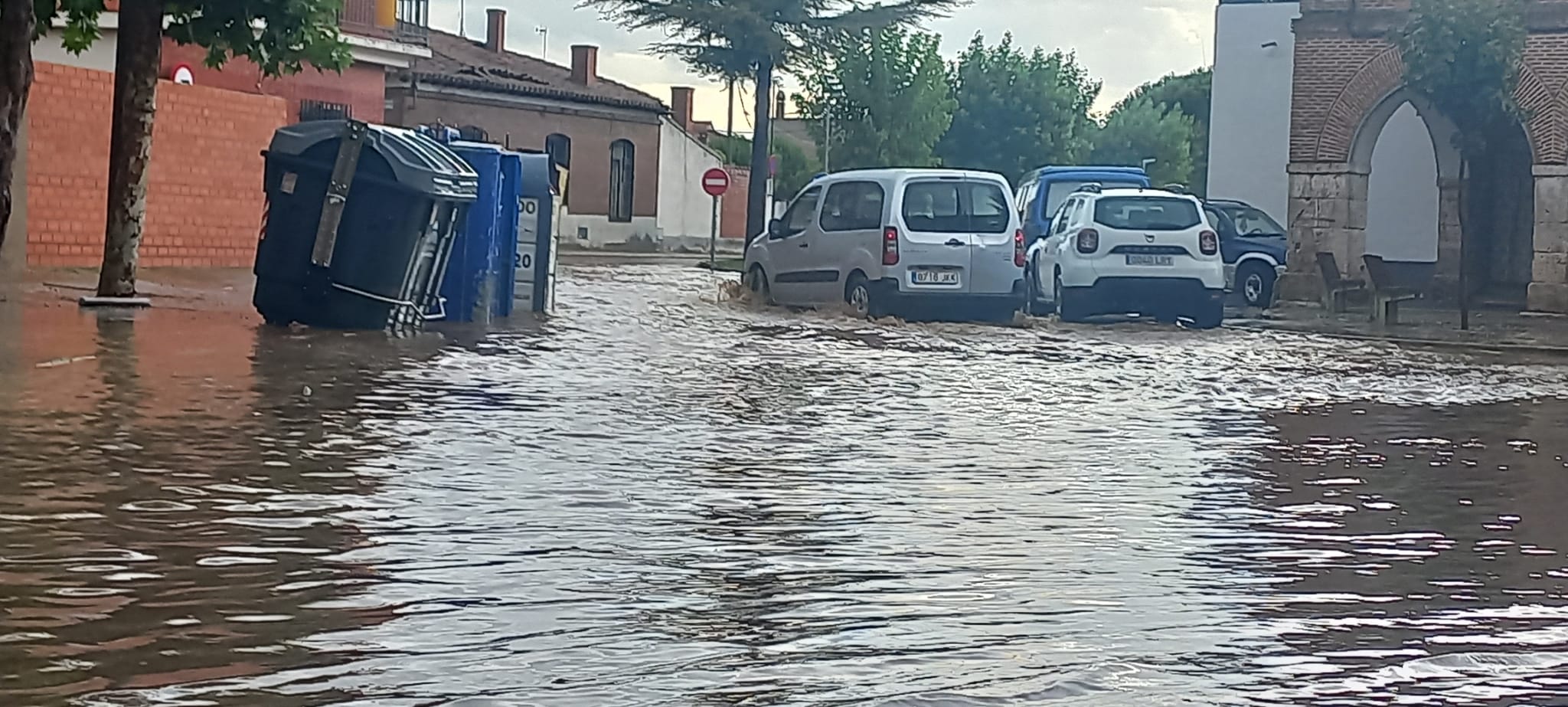 Fotos: La tormenta descarga granizo y anega calles en La Seca