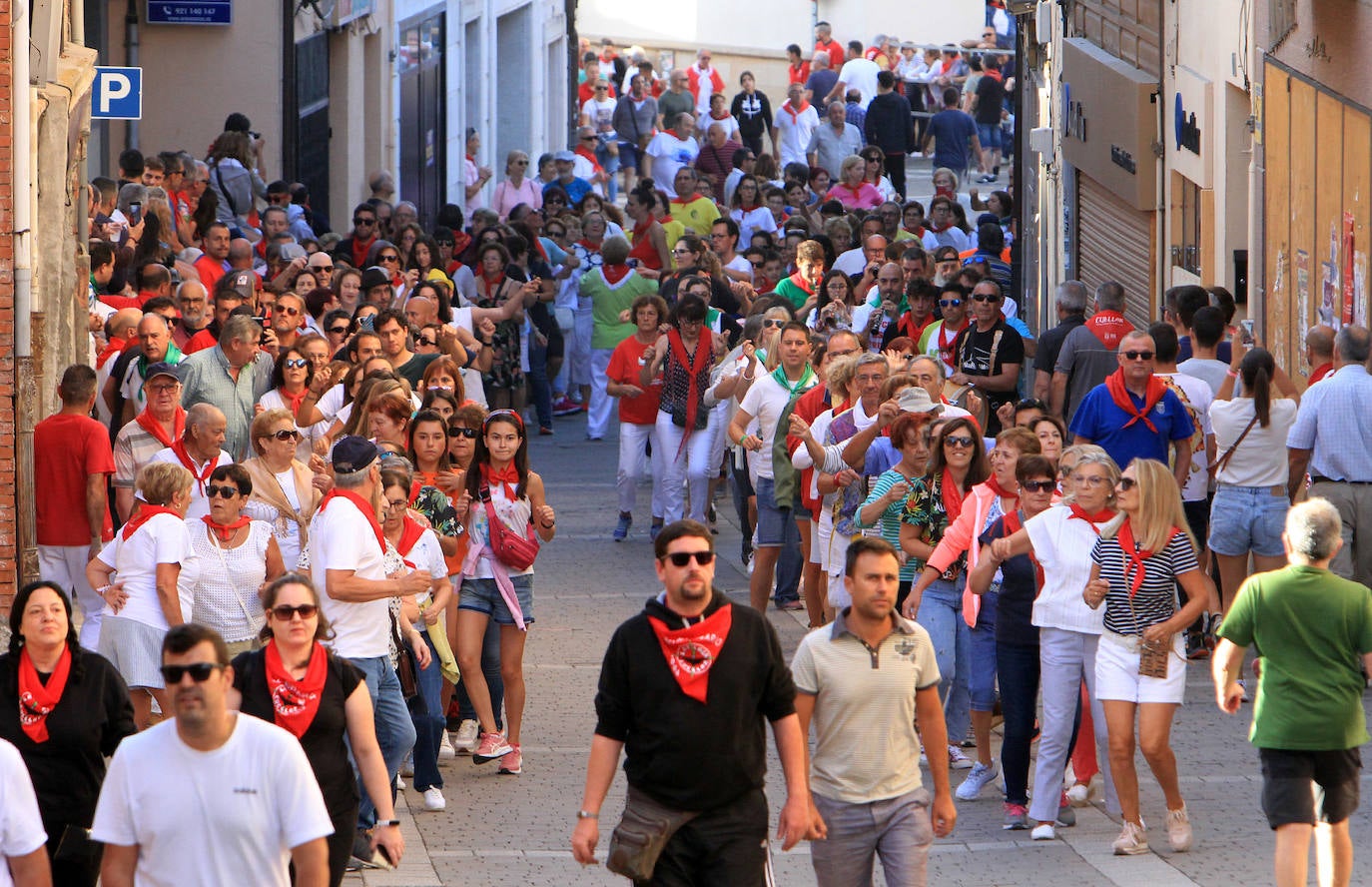 Encierro del martes en las fiestas de Cuéllar.