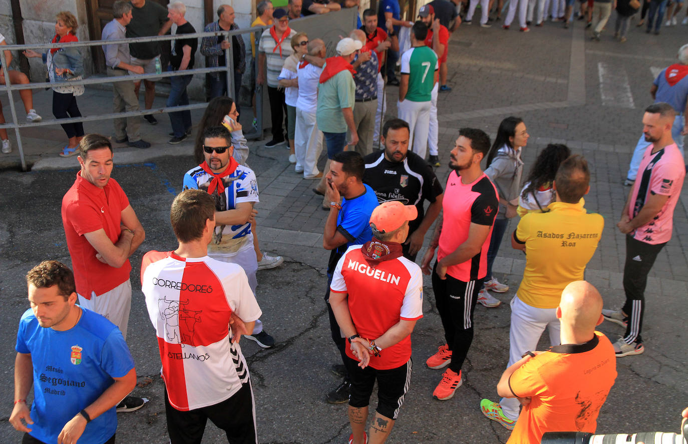 Encierro del martes en las fiestas de Cuéllar.