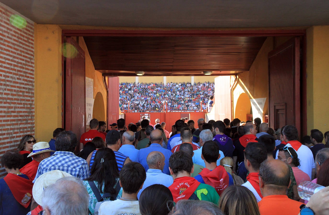 Encierro del martes en las fiestas de Cuéllar.