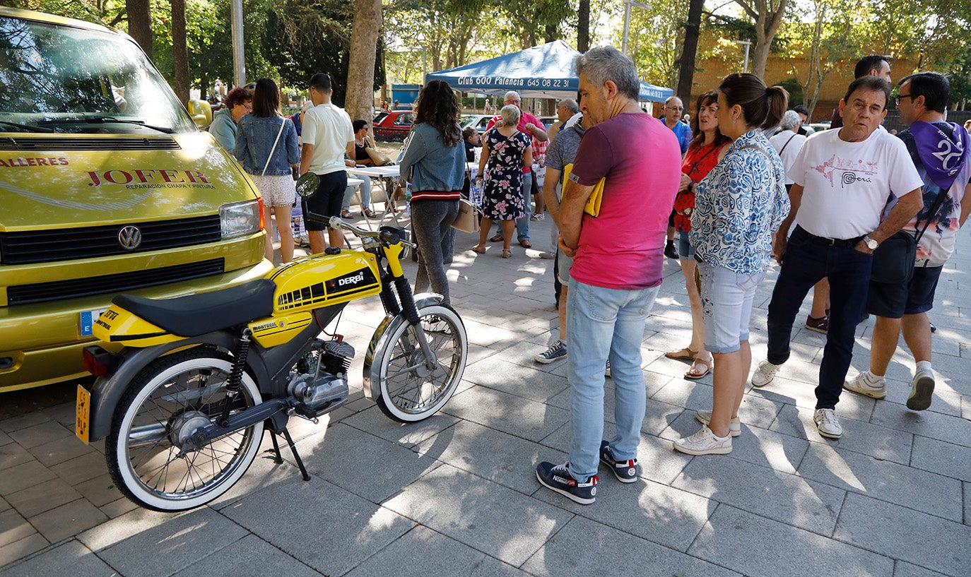 Concentración de coches clásicos en el parque del Salón