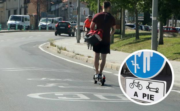 Los usuarios de patinetes eléctricos dan su visto bueno al nuevo carril bici de Segovia