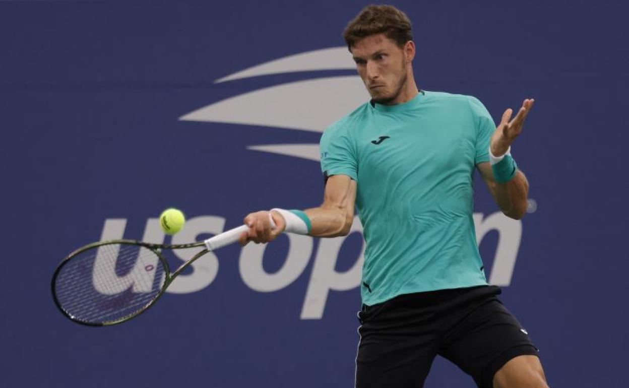 Pablo Carreño, durante el partido ante Karen Khachanov. 