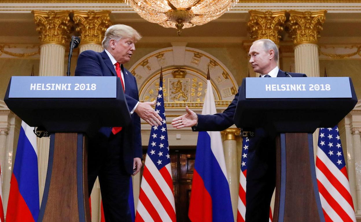 Trump y Putin en una cumbre celebrada en 2019.