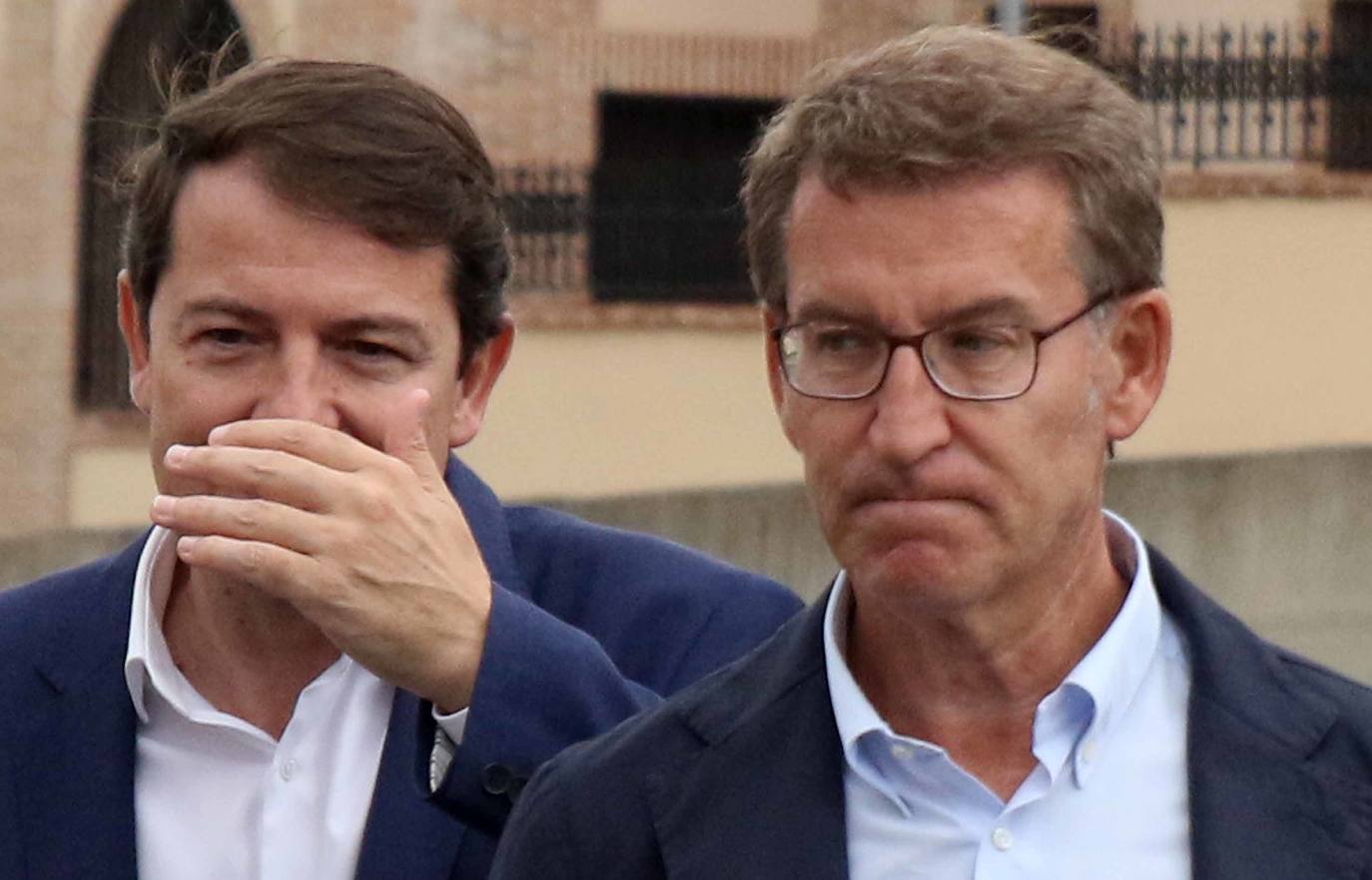 Alberto Núñez Feijoo y Alfonso Fernández Mañueco en Segovia 