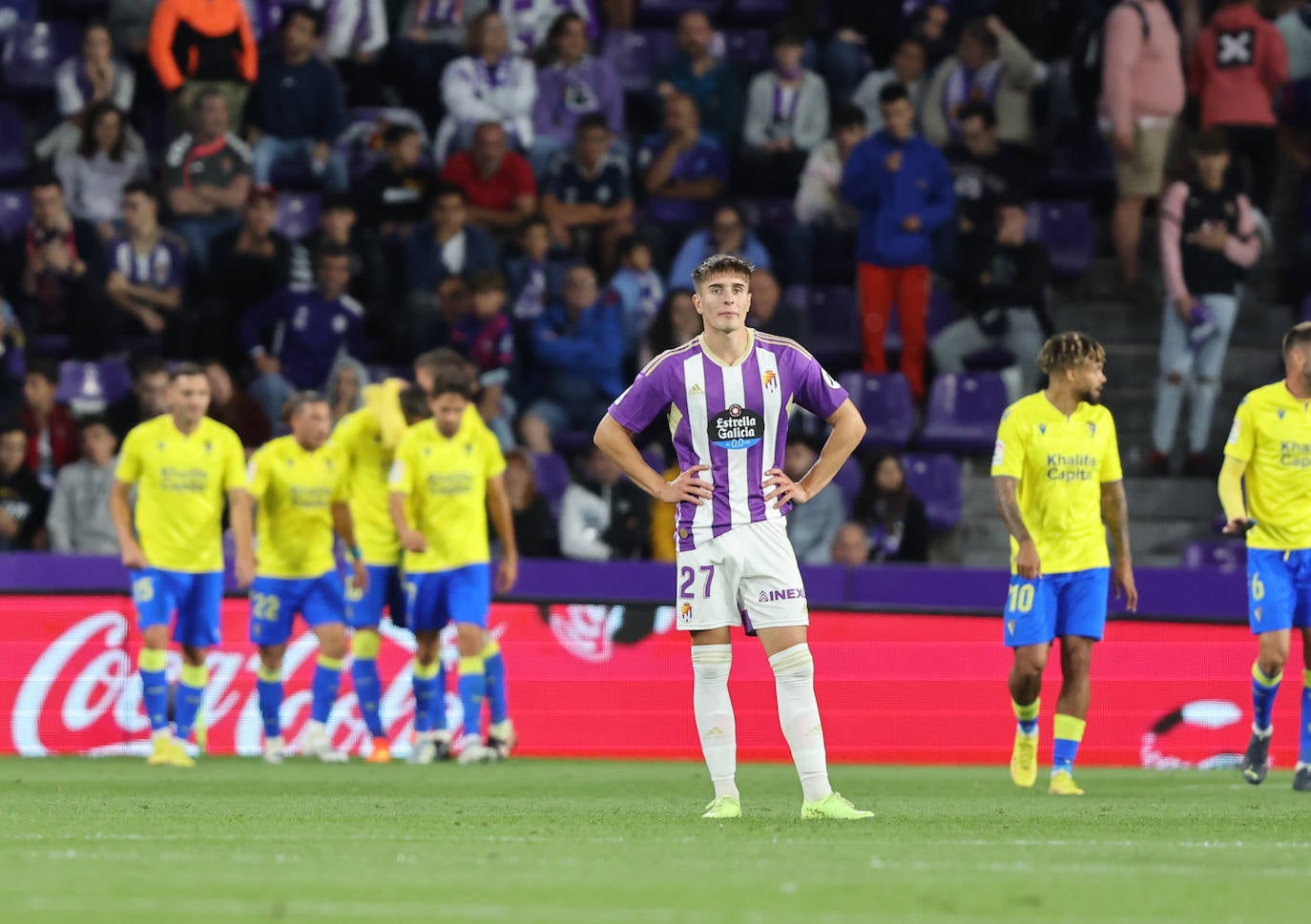 El Real Valladolid cae en casa ante el Cádiz (0-1).