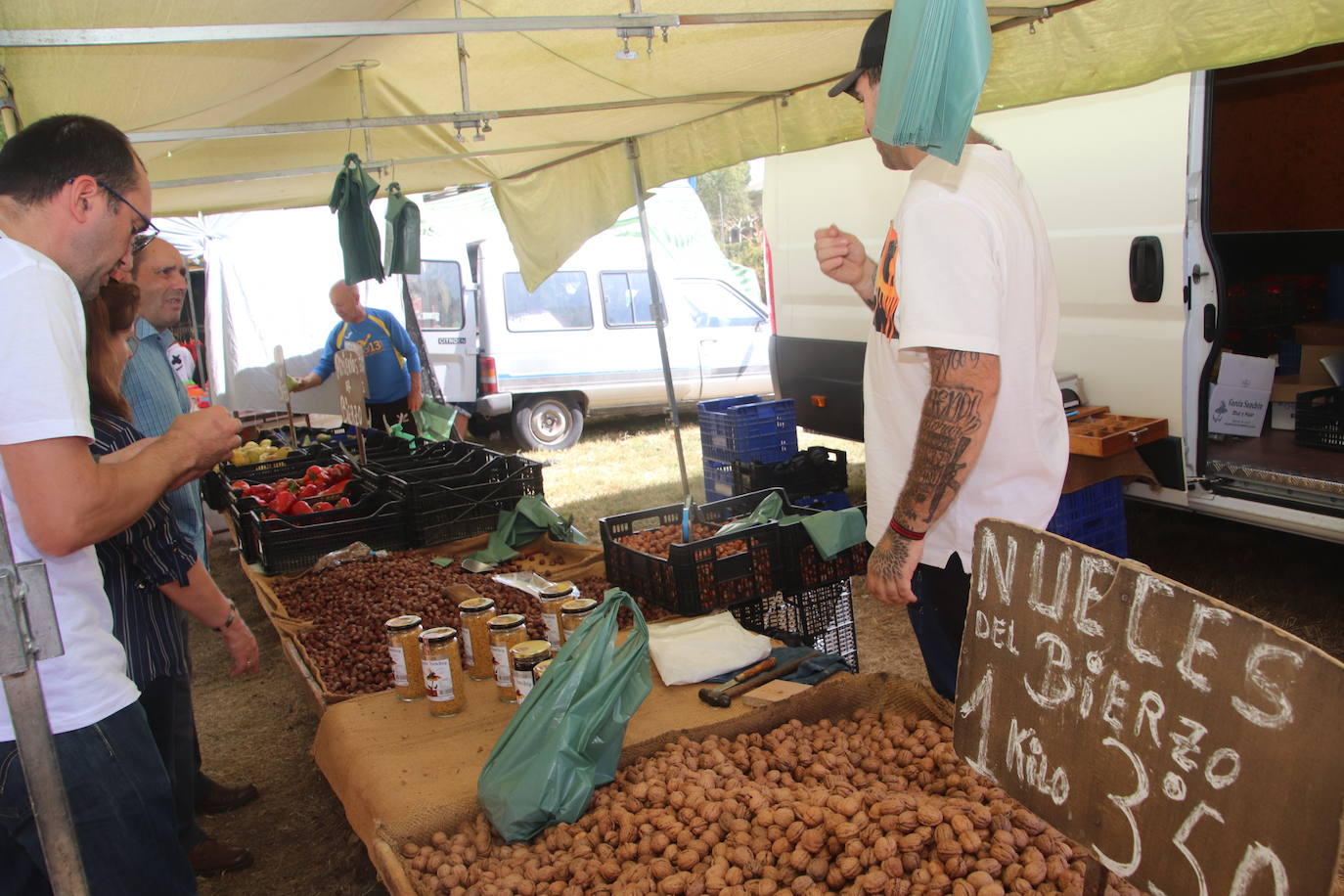 Miles de personas, este domingo en la romería de la Virgen del Henar.