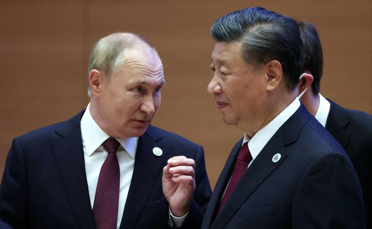 LOs presidentes de Rusia y China, el 16 de septiembre.