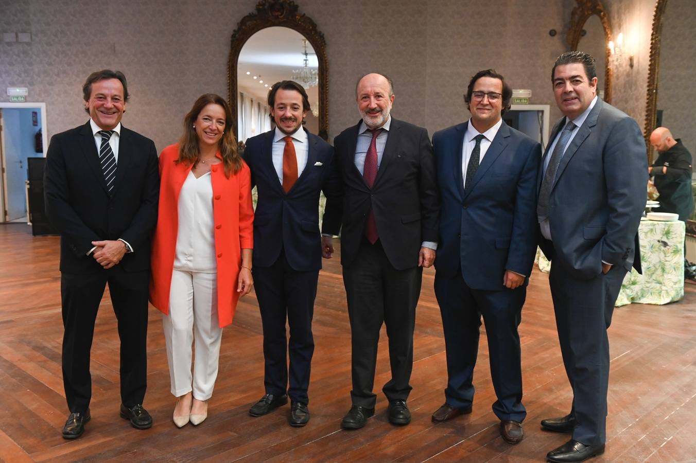 Lalo y Reyes Martín García Abril posan con Diego, Miguel Ángel y Cristóbal Cortés y Alberto Gutiérrez Alberca.