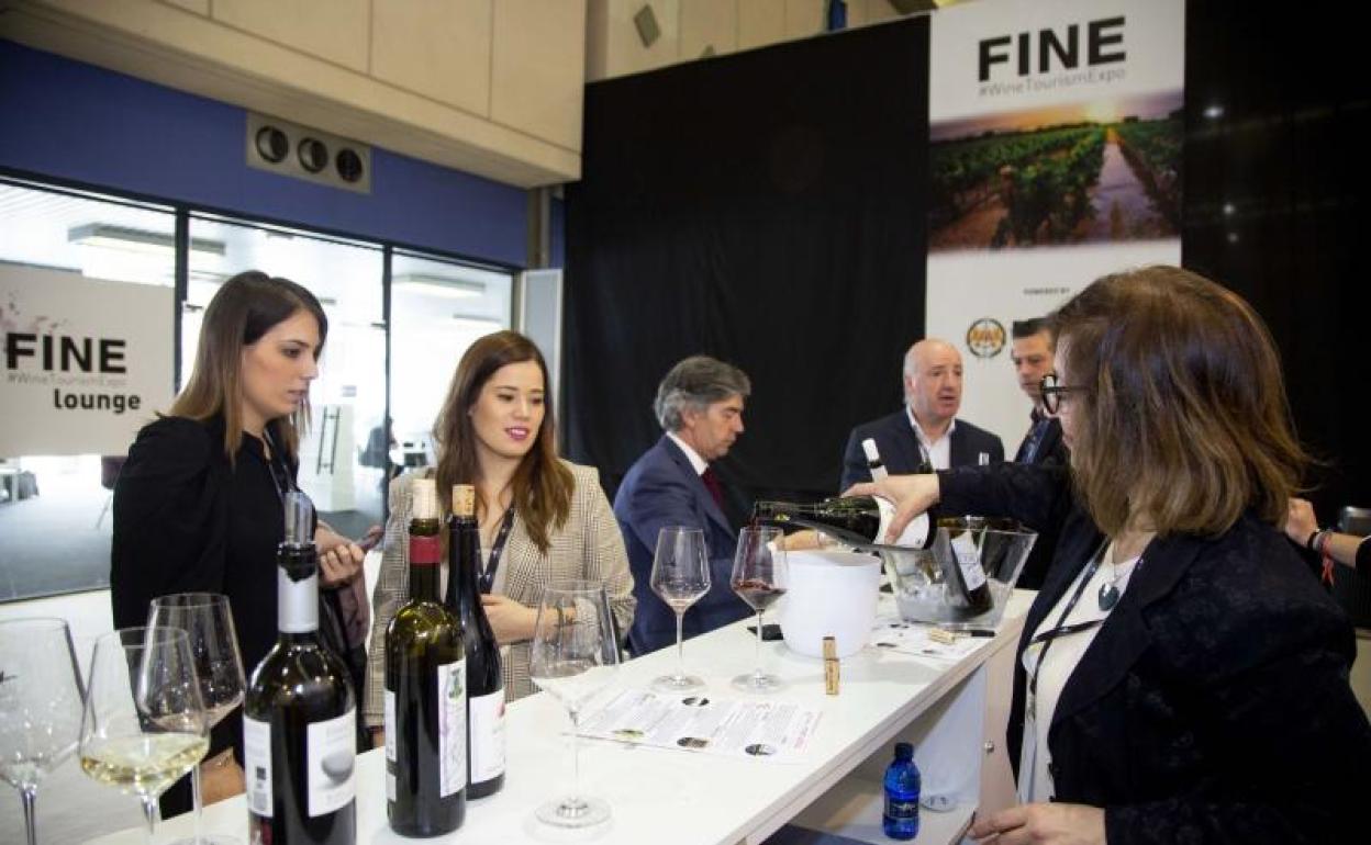 Un evento comercial de difusión del vino de Valladolid. 