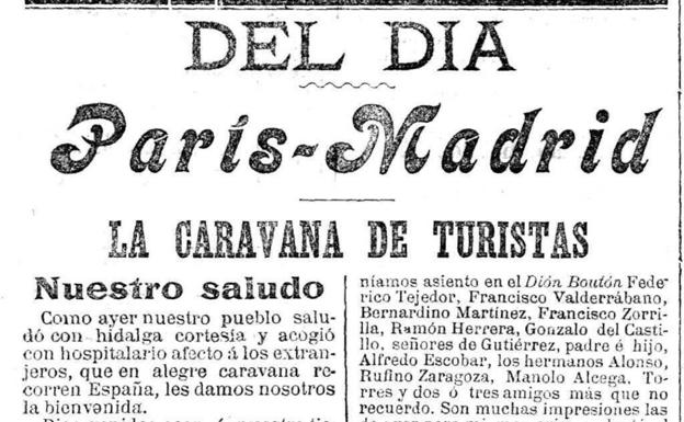 Noticia publicada en El Norte de Castilla el día 24 de mayo de 1903