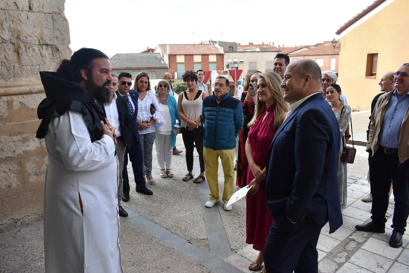Un momento de la ruta teatralizada en Cigales. 