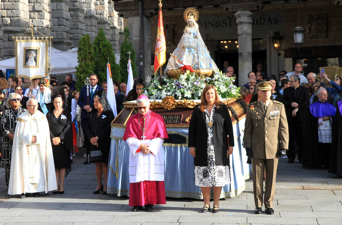 Bajada de la Virgen de la Fuencisla, desde la Catedral hasta su santuario.