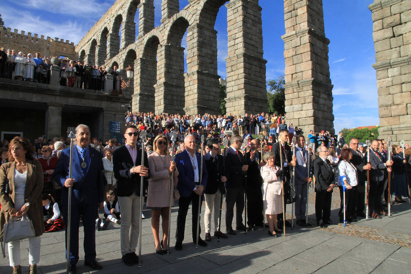 Bajada de la Virgen de la Fuencisla, desde la Catedral hasta su santuario.