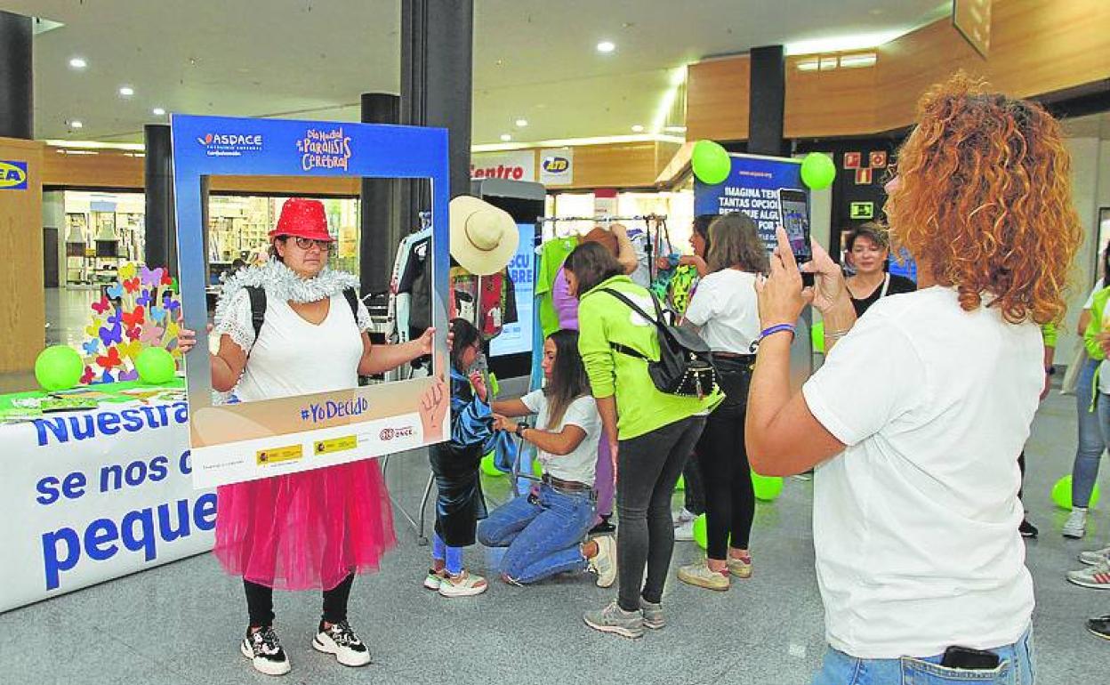 Acto reivindicativo de Aspace, ayer. 