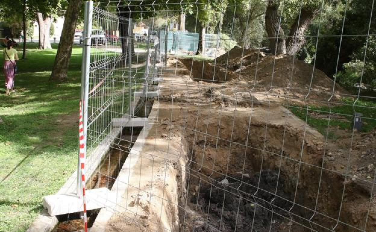 Obras en la Alameda tras el colapso del colector. 