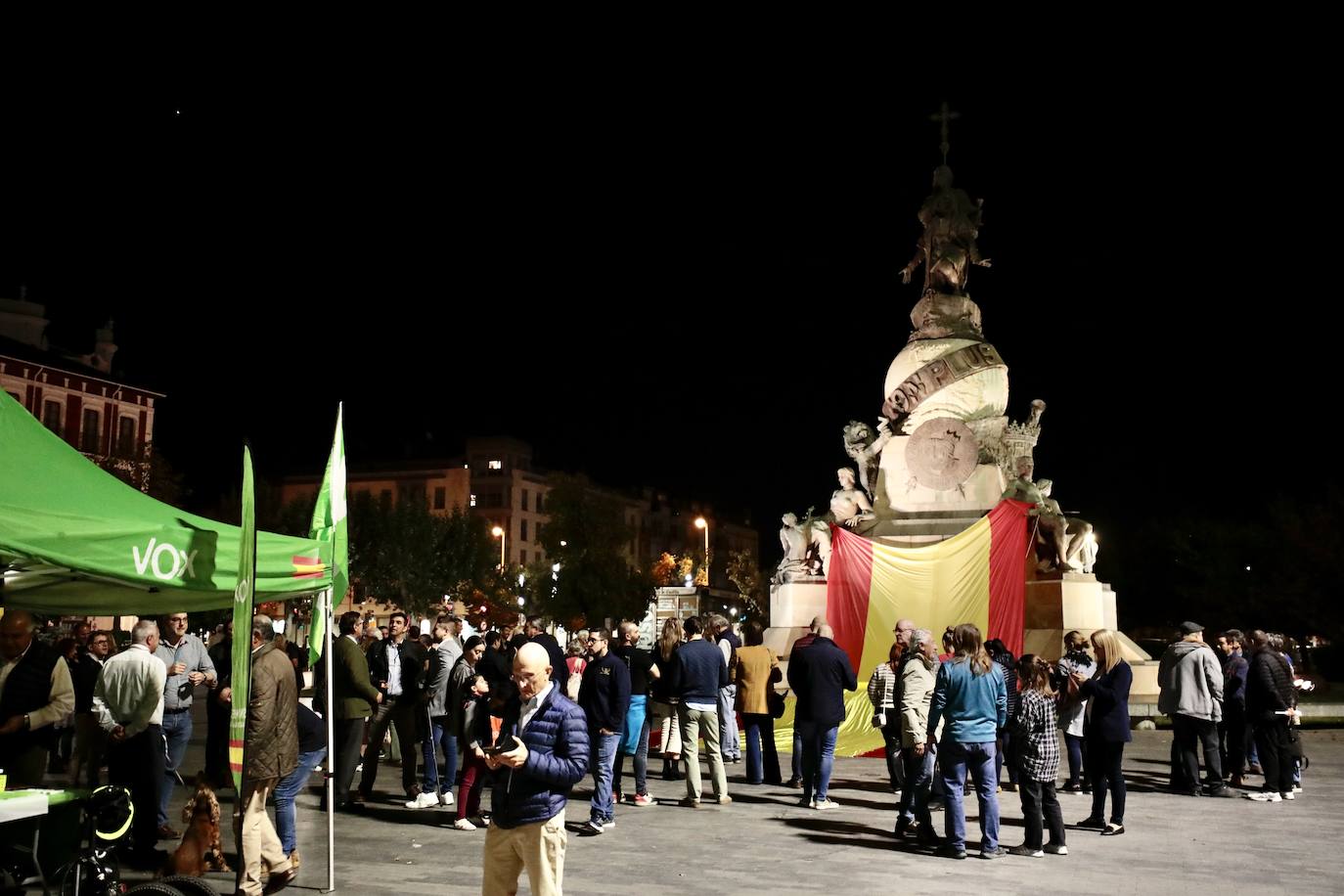 Fotos: VOX despliega una gran bandera de España en la plaza de Colón
