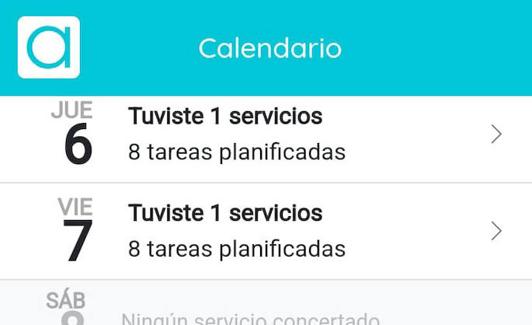 pantallazo de la app.