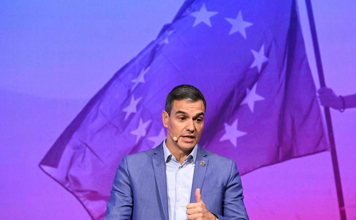 Pedro Sánhez, este sábado en Berlín. 