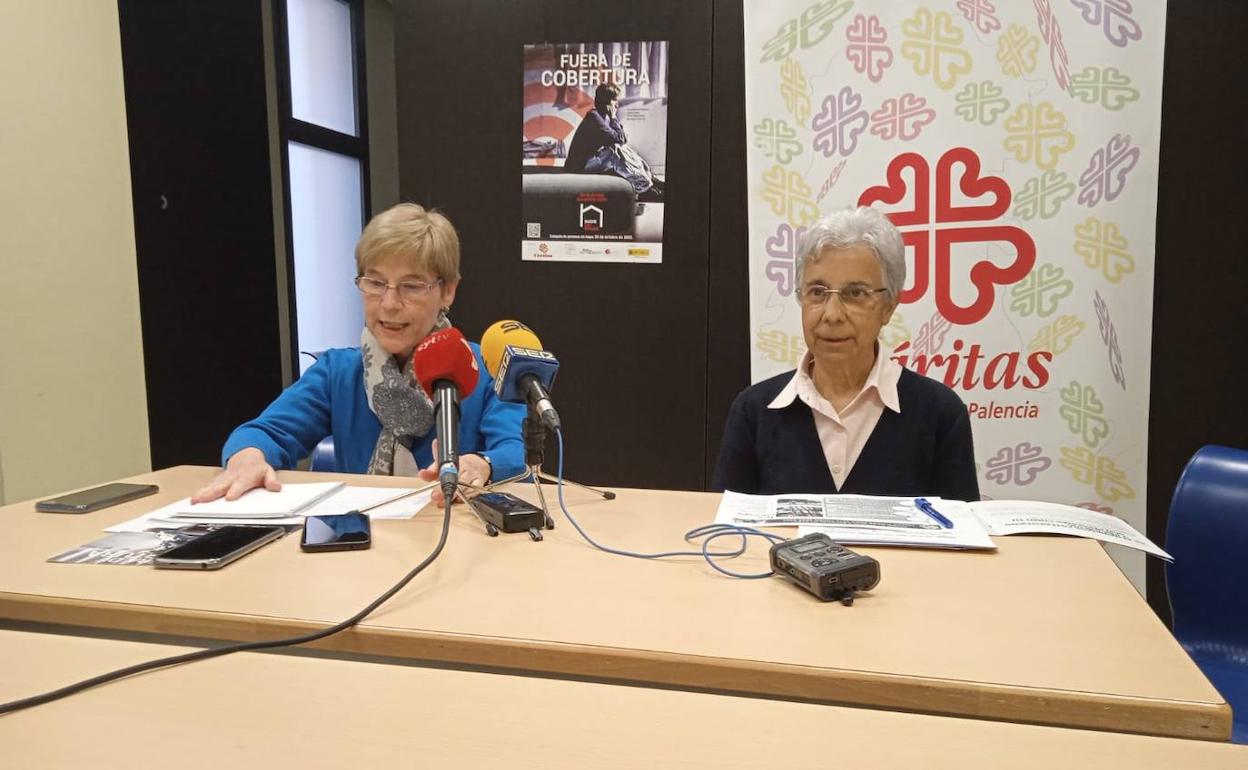 Gloria Alonso y Manuela Rubio, este martes.