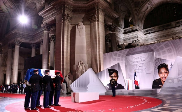 El cenotafio de Josephin Baker en el Panteón de Francia. 