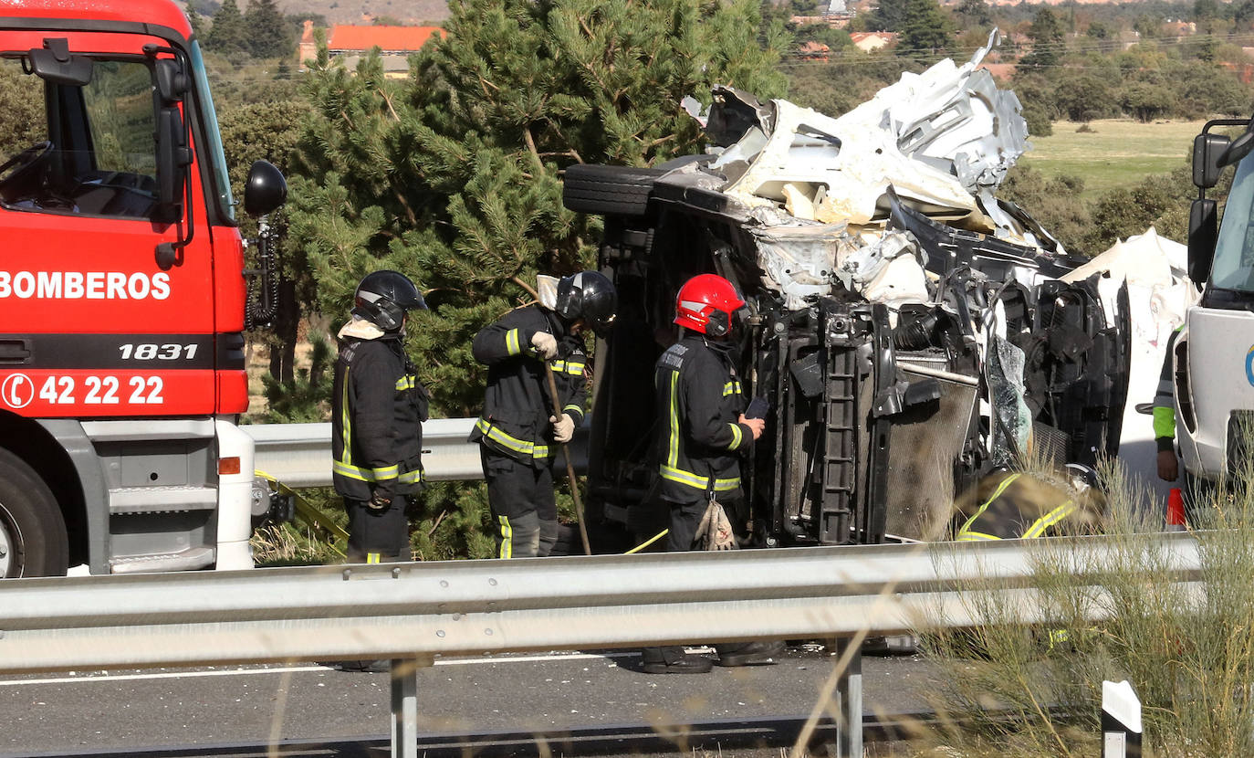 Accidente en la AP-61 en Segovia. 