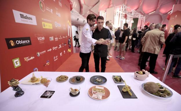 Pinchos presentados ante el jurado del concurso.