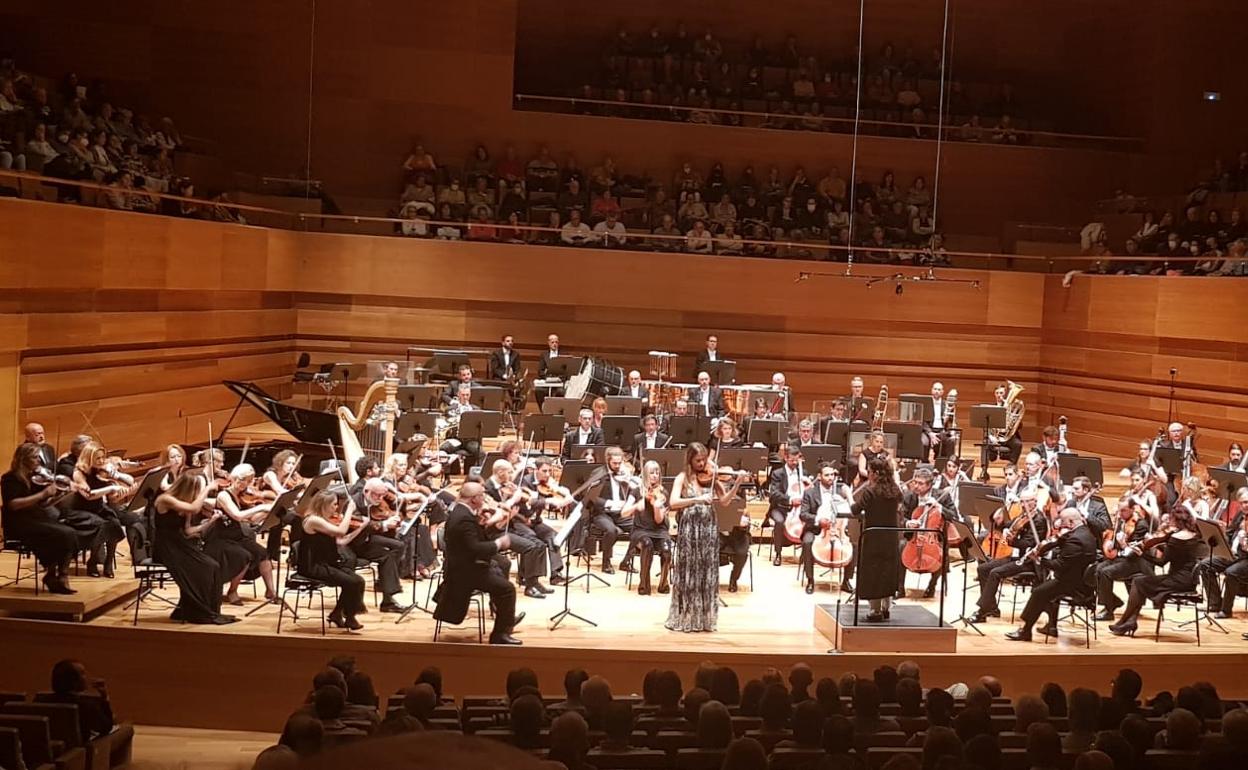 Un momento del concierto para violín de Busoni. 