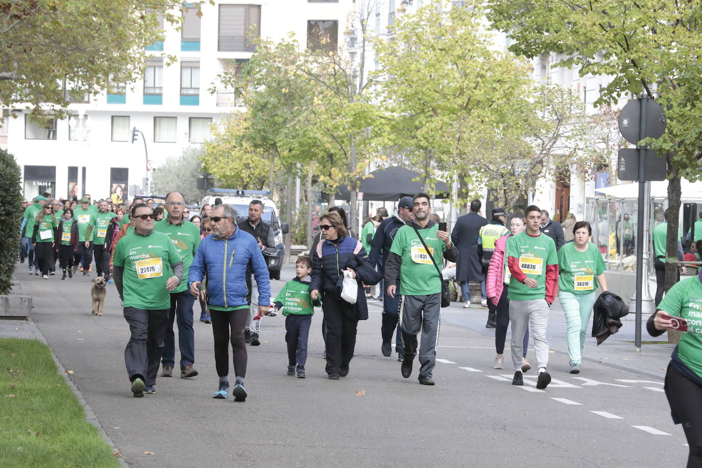 Fotos: La marcha contra el cáncer llena Valladolid de verde