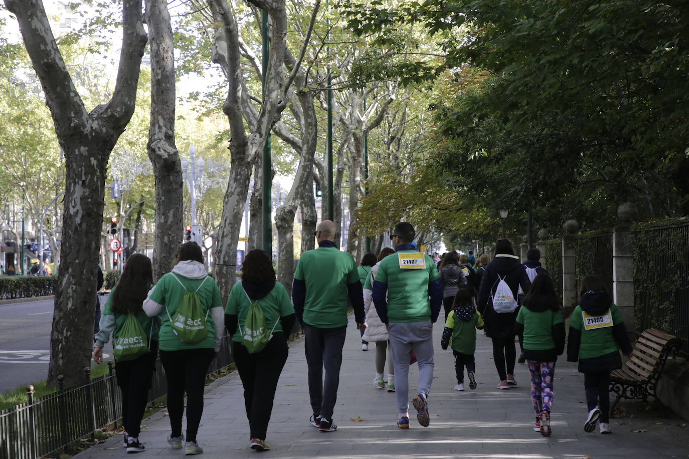 Fotos: La marcha contra el cáncer llena Valladolid de verde