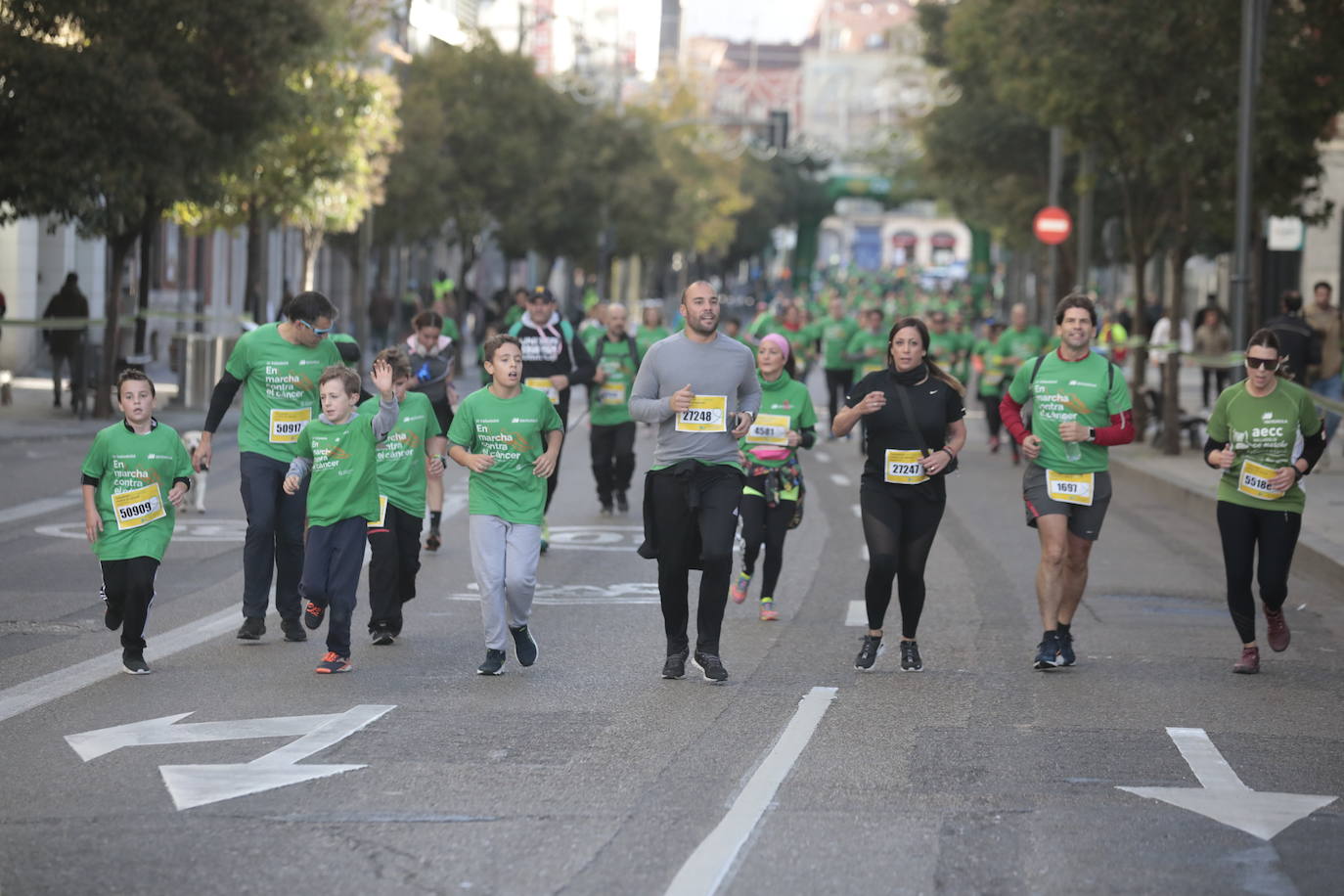 Fotos: La marcha contra el cáncer llena Valladolid de verde