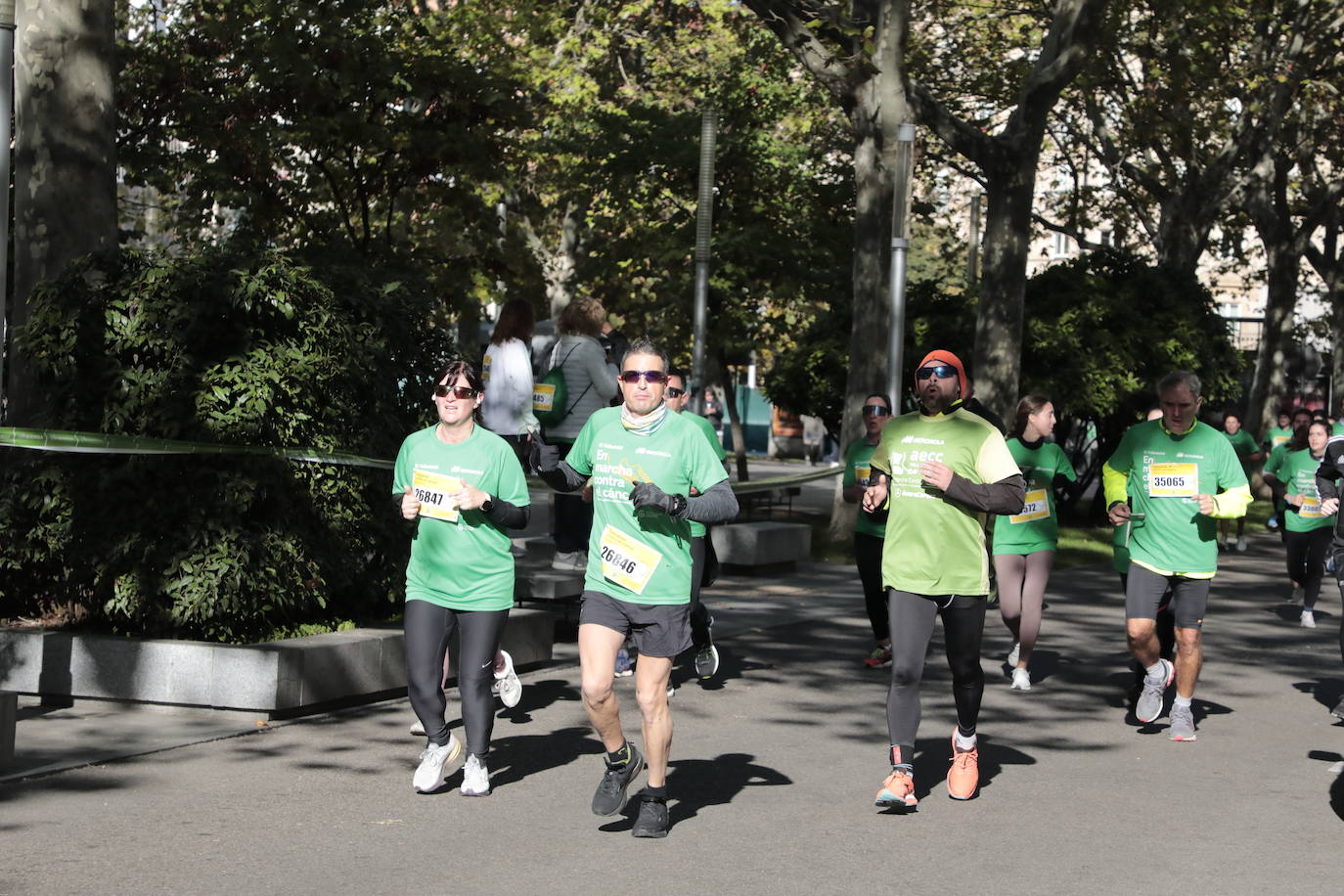 Fotos: La marcha contra el cáncer llena Valladolid de verde