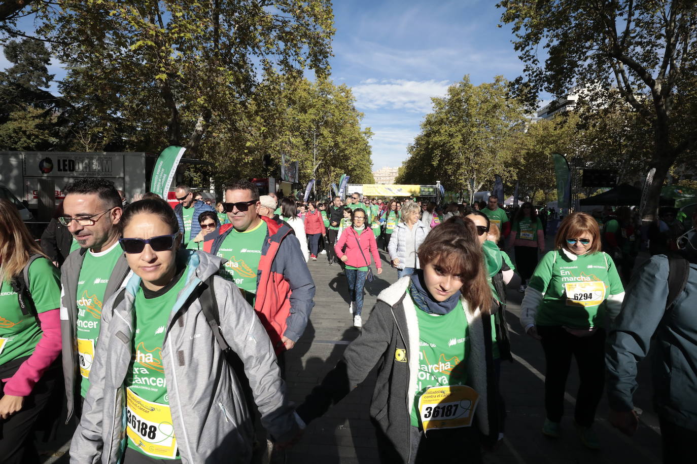 Fotos: La marcha contra el cáncer llena Valladolid de verde