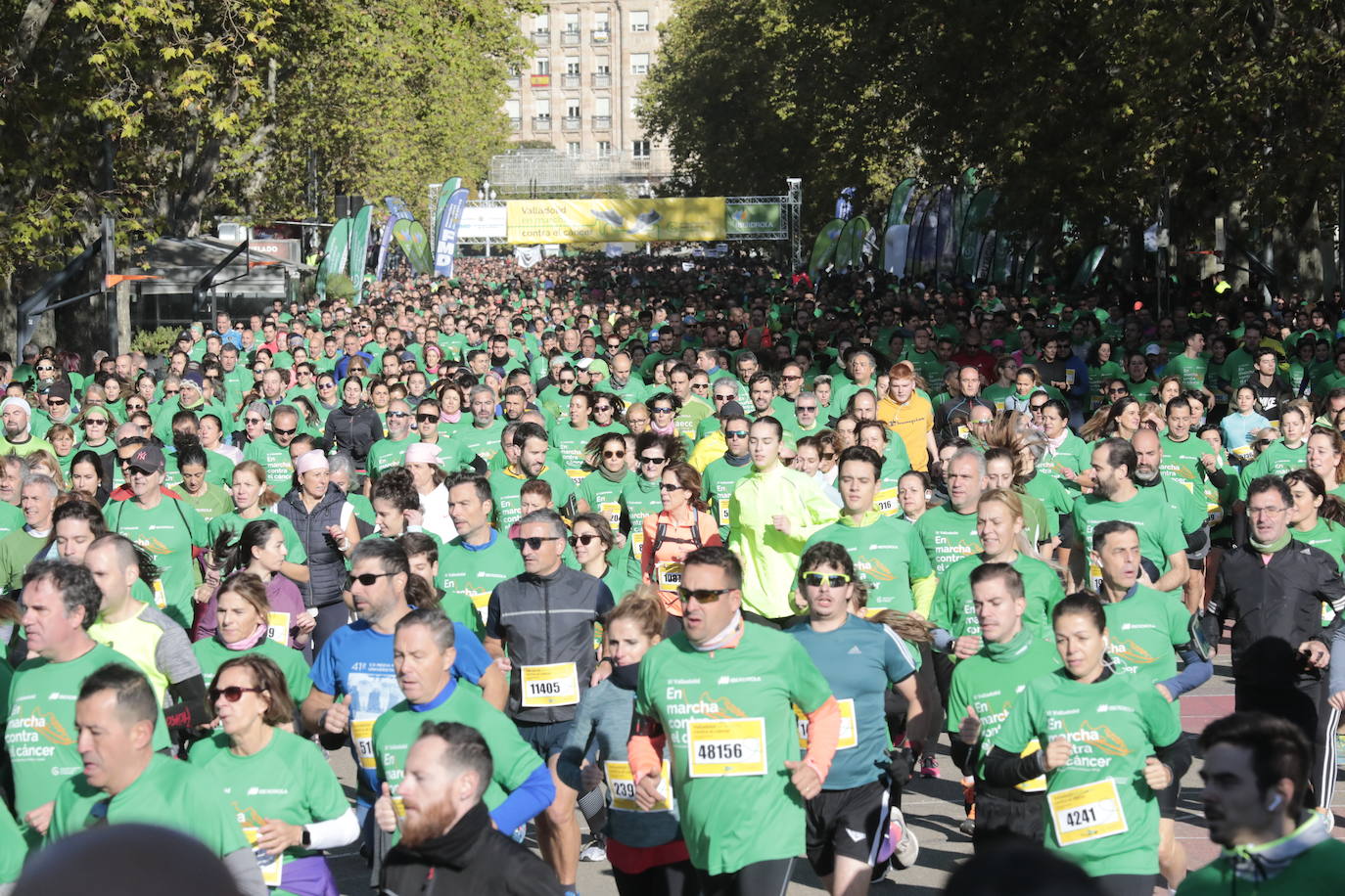 Fotos: La marcha contra el cáncer llena Valladolid de verde