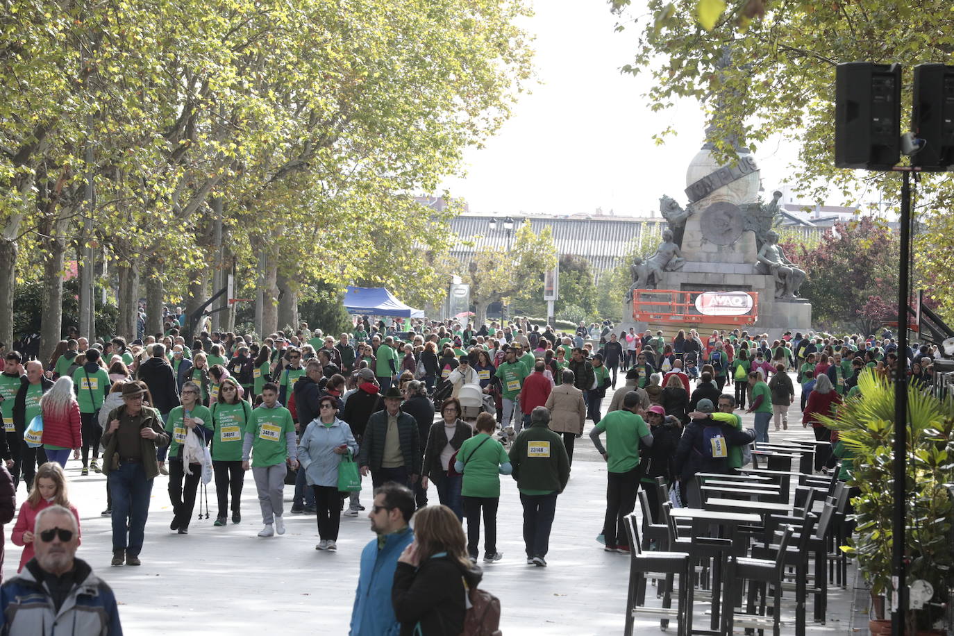 Fotos: La marcha contra el cáncer llena Valladolid de verde