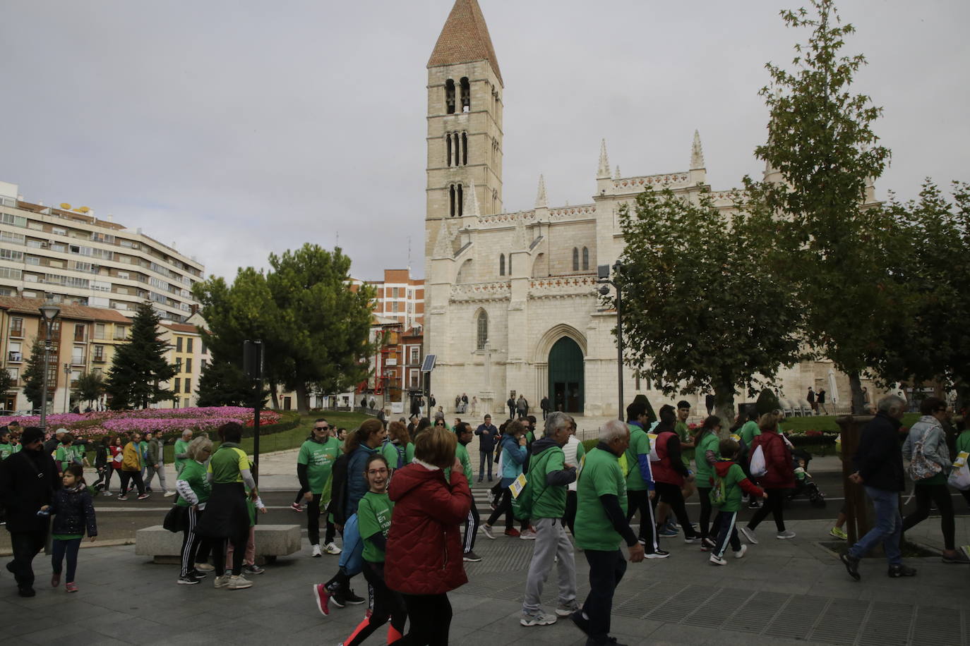 Fotos: La marcha contra el cáncer llena Valladolid de verde