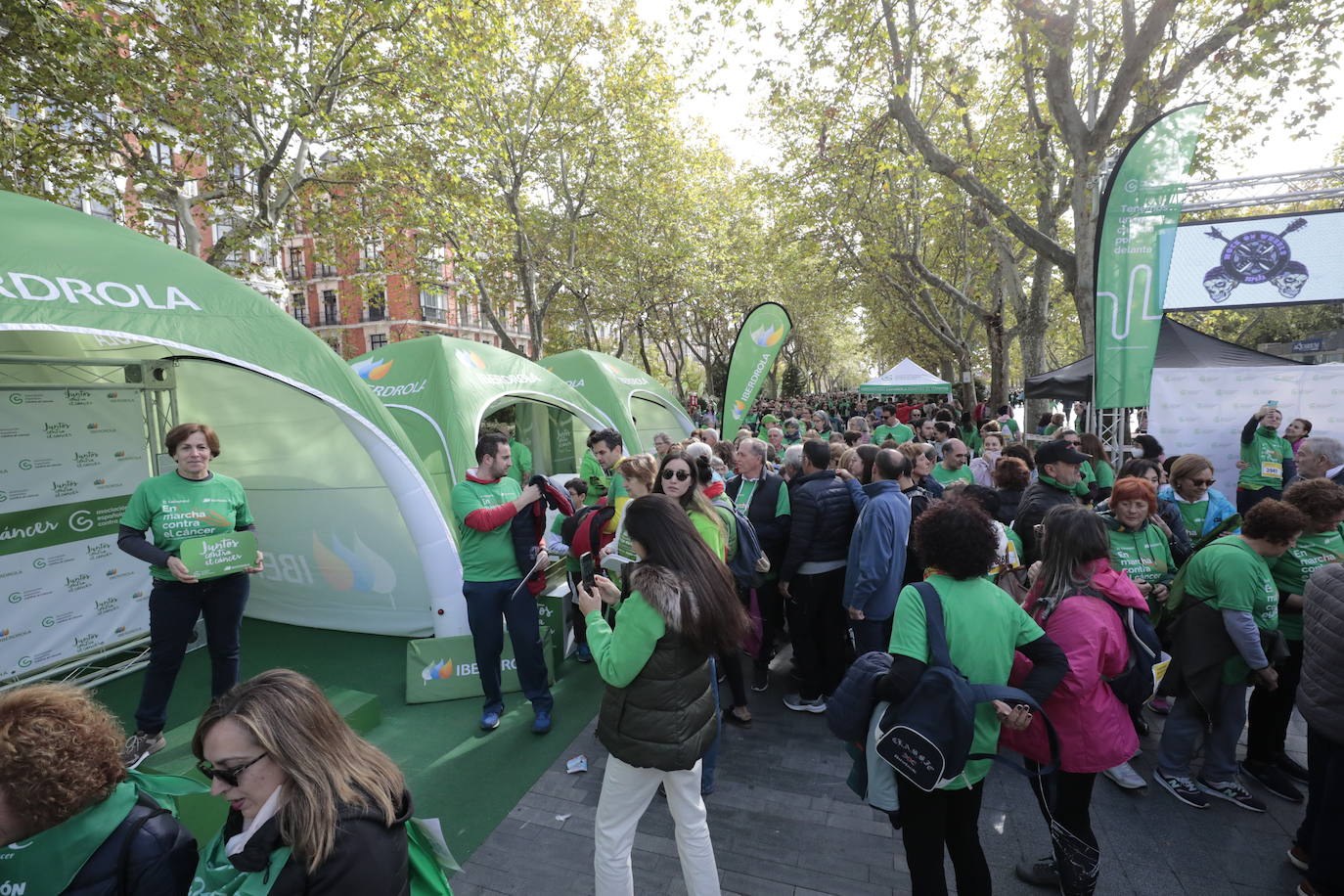 Fotos: La marcha contra el cáncer llena Valladolid de verde