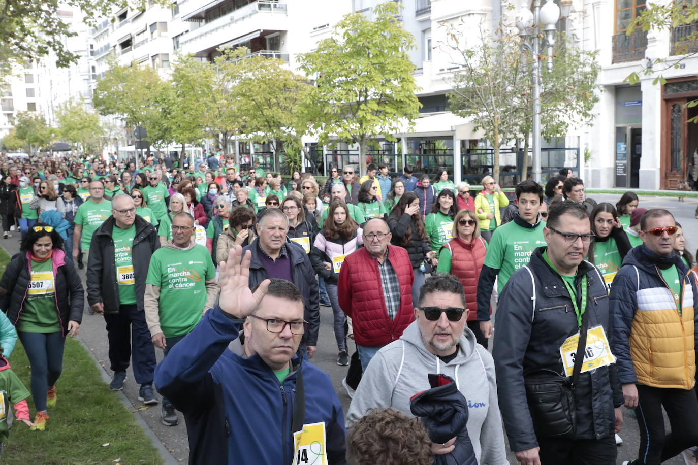 Fotos: La marcha contra el cáncer llena Valladolid de verde