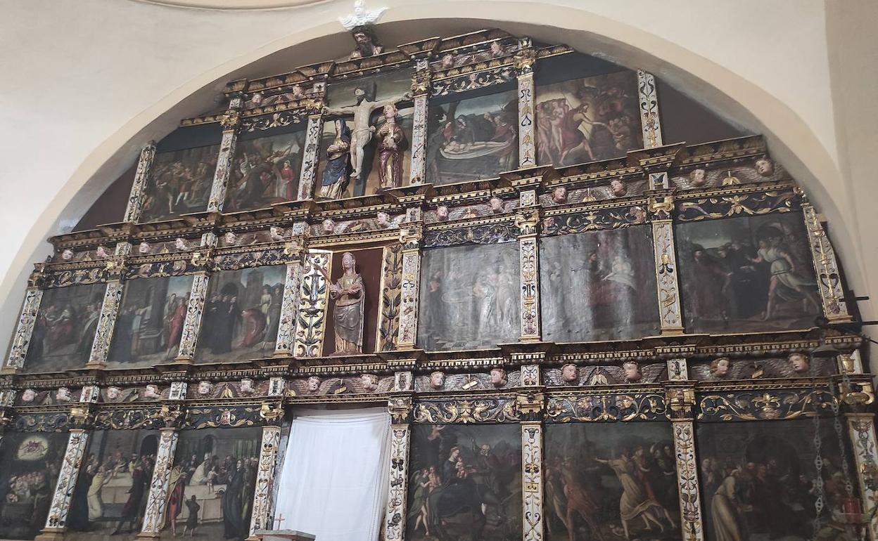 Retablo del siglo XVI restaurado en Villanuño de Valdavia.