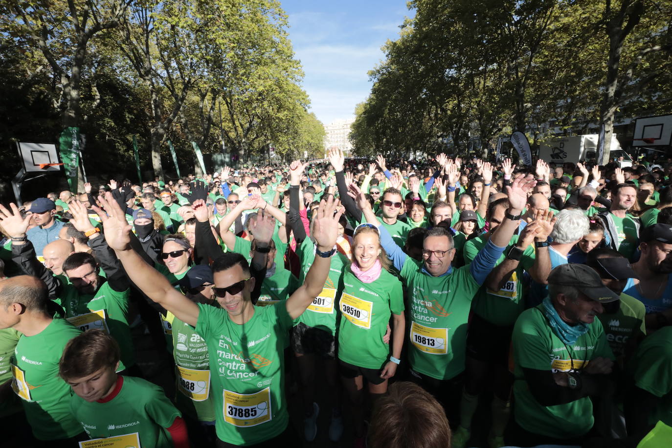 Fotos: La marcha contra el cáncer llena Valladolid de verde