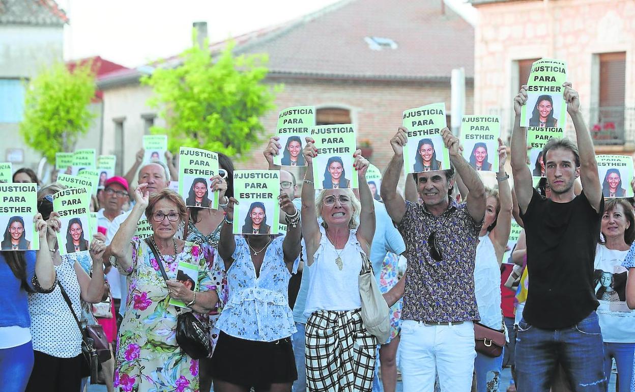 Concentración pidiendo justicia para Esther López en agosto. 