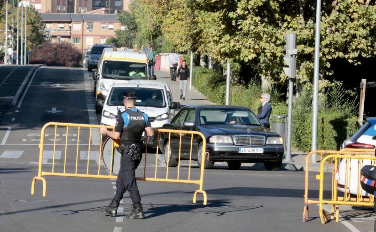 Corte del área restringida durante el día sin coche del pasado 22 de septiembre. 