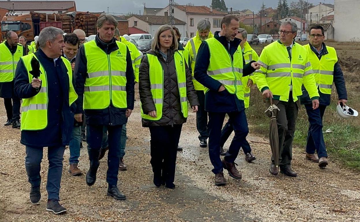 Visita a las obras de la línea férrea Soria-Torralba