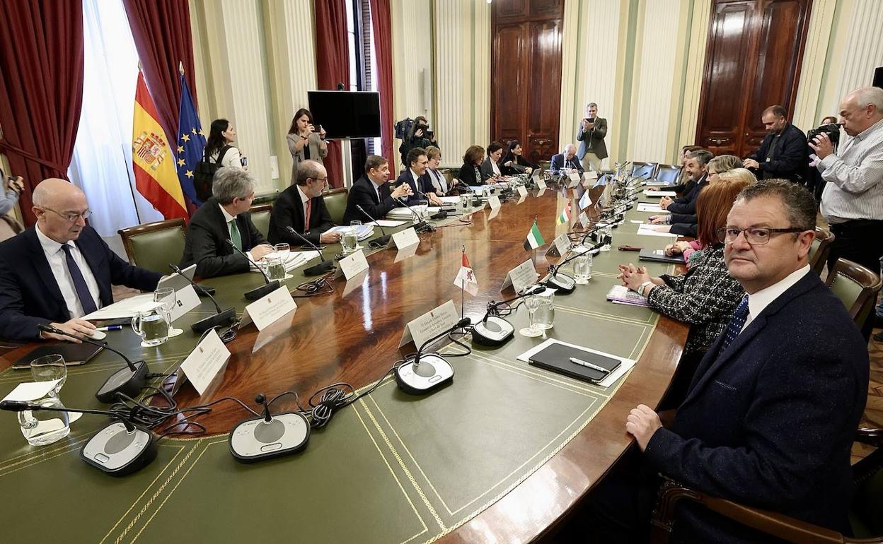 Gerardo Dueñas, este miércoles en la reunión en la Conferencia Sectorial de Agricultura. 