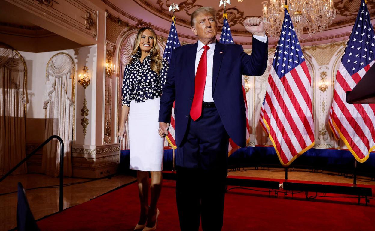 Donald Trump y su esposa Melania.